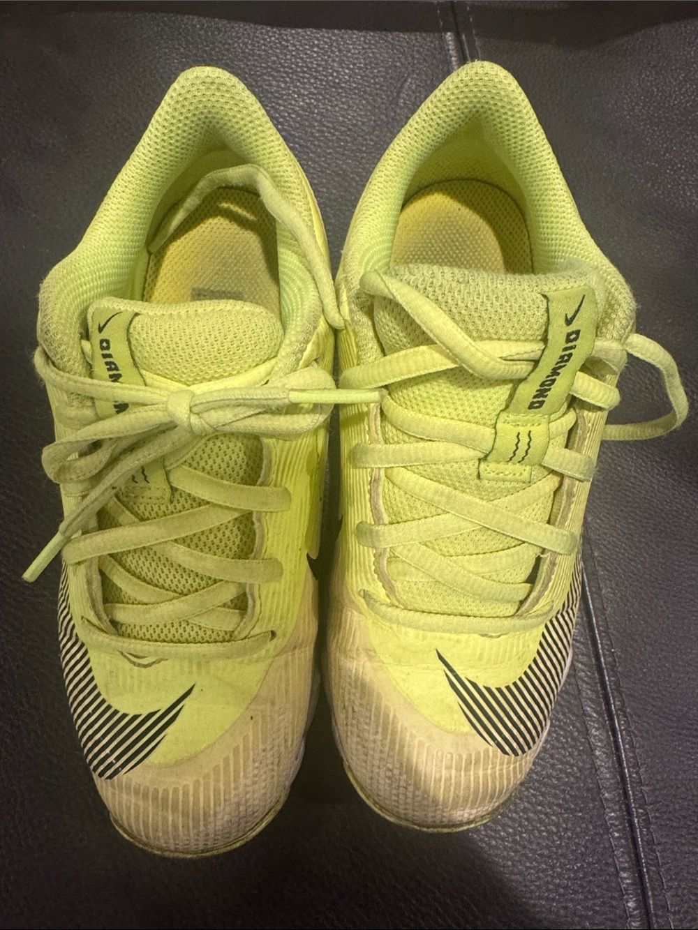 Nike Kids Neon Yellow and Black Athletic Sneakers